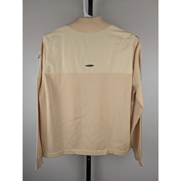 Jamie Sadock Large Silk Blend Zip Front Active Golf Jacket yellow peach READ - Picture 2 of 12